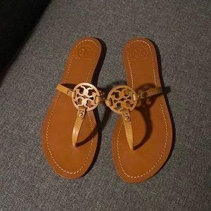 Tory Burch Brown Mini Miller Sandals Size 8